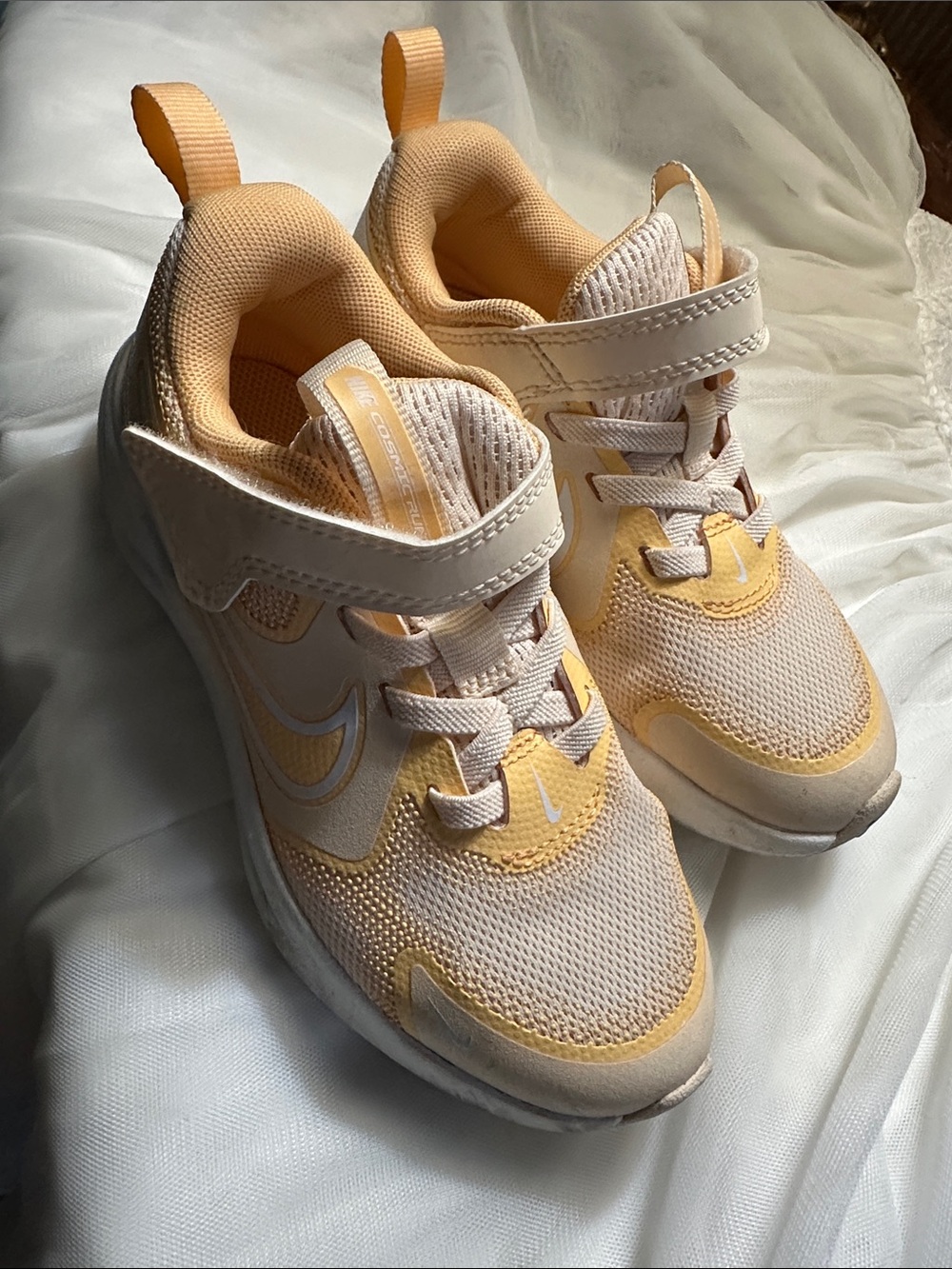 Nike Kids Pale Yellow Cosmic Runner Sneakers